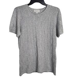 Jillanova Silver/Gray Top with Sparkly Threads, Small
